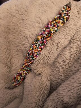 Handwoven Multicolor Seed Bead Bracelet